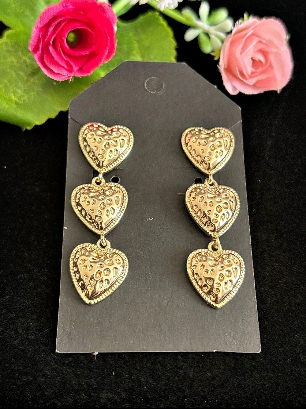 Gold Plated Heart Stud earrings